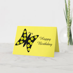 Cartão de Aniversário da Borboleta
