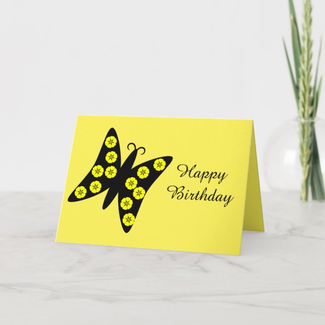 Cartão de Aniversário da Borboleta (Frente)