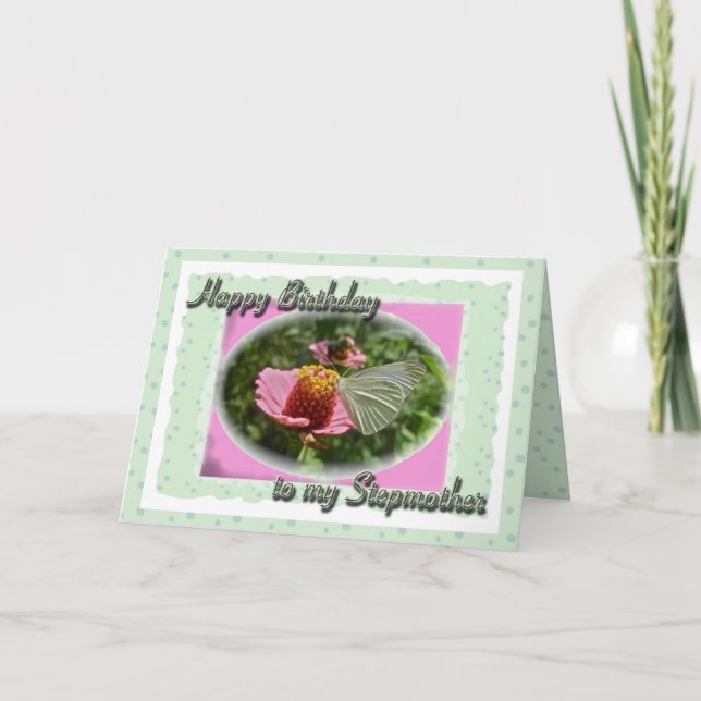 Cartão de Aniversário da Borboleta-de-Cabeça (Frente)