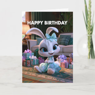 Cartão de Aniversário da Coelhinha   Bebê Bun Buns