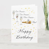 Cartão de Aniversário da Contagem Funny Prosecco