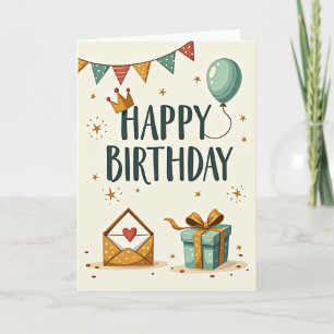 Cartão de Aniversário da Coroa