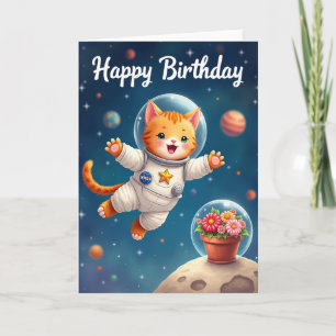 Cartão de Aniversário da Cosmic Kitty
