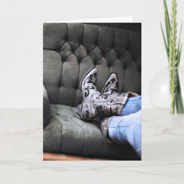 CARTÃO DE ANIVERSÁRIO DA COWGIRL (Frente)