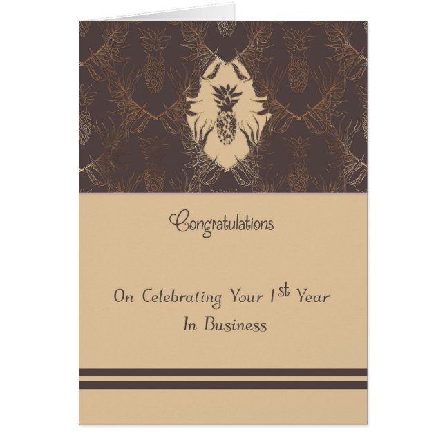 Cartão de Aniversário da Empresa Primeiro Ano (Frente)