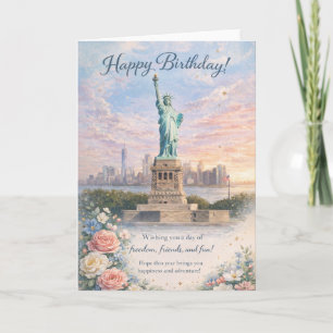 Cartão de Aniversário da Estátua da Liberdade