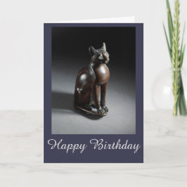 Cartão de aniversário da fibra (deusa do gato