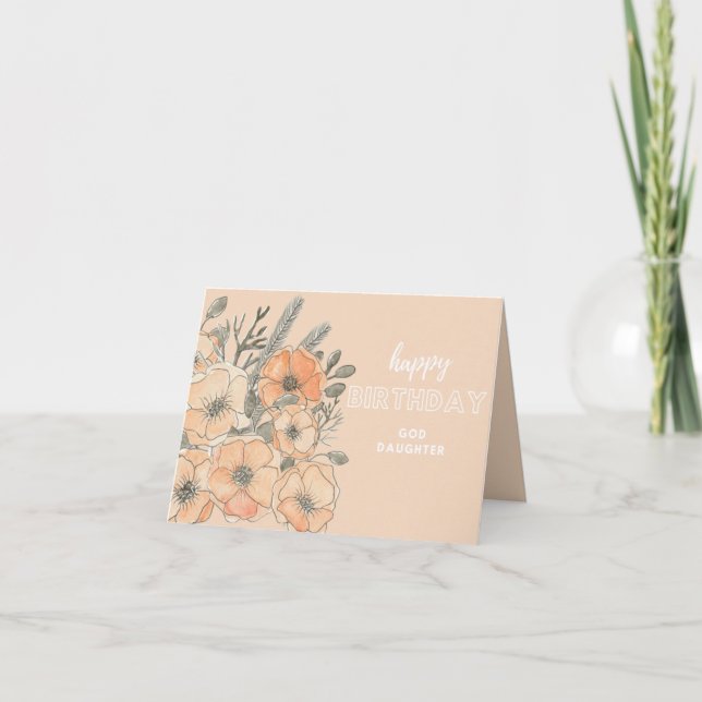 Cartão de aniversário da filha de Deus (Frente)