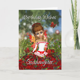 Cartão De Aniversário Da Filha Godthday Com Fada D