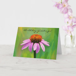 Cartão de Aniversário da Flor Daisy Bright Pink Bl