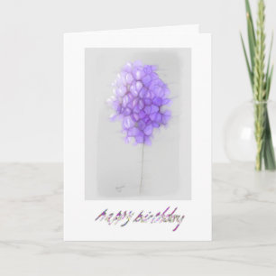 CARTÃO DE ANIVERSÁRIO DA FLORES abstrato MAUVE