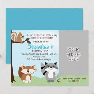 Cartão de aniversário da foto dos animais da