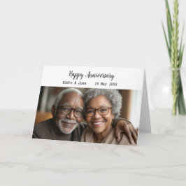 Cartão de Aniversário da Foto Moderna de Aniversár