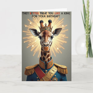 Cartão de Aniversário da Girafa Real