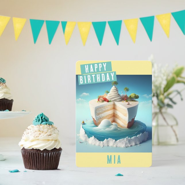 Cartão de Aniversário da Ilha Paraíso (Criador carregado)