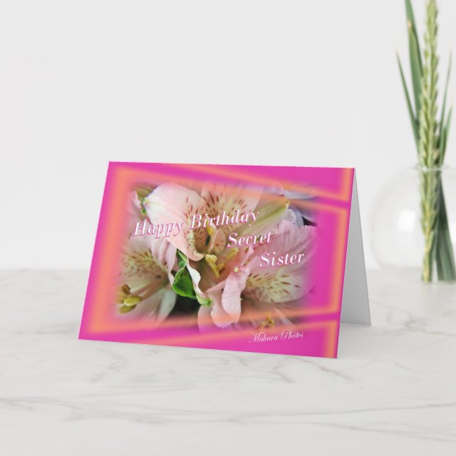 Cartão de aniversário da Irmã Secreta (Frente)