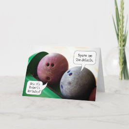 Cartão de Aniversário da Liga de Boliches Personal