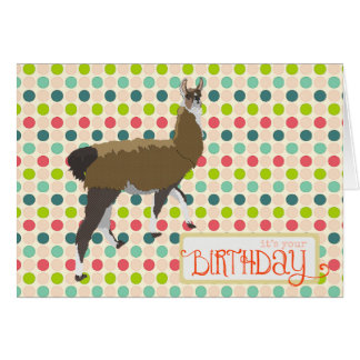 Cartão de Aniversário da Lucky Lama