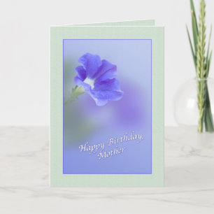 Cartão de aniversário da mãe com Petunia
