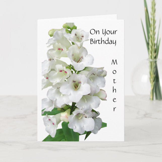 Cartão de Aniversário da Mãe Dobrada (Frente)