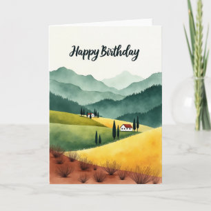 Cartão de Aniversário da Montanha Rústica