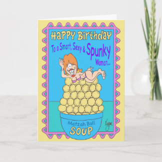 Cartão de Aniversário da MULHER SPUNKY