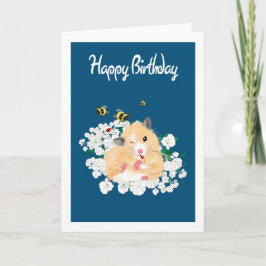 Cartão de Aniversário da Nature Art - Hamster Engr