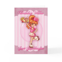 Cartão de aniversário da neta excelente - garçonet