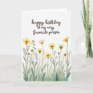 Cartão de Aniversário da Pessoa Favorita