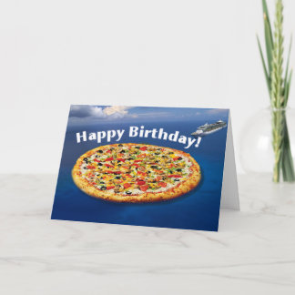 Cartão de Aniversário da Pizza Island