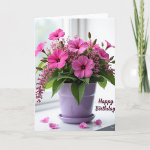 Cartão de Aniversário da Planta Serena