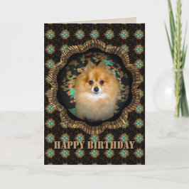 Cartão de Aniversário da Pomerânia Retroativa