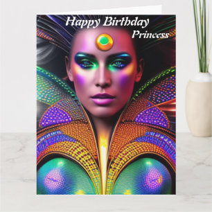 Cartão de Aniversário da Princesa
