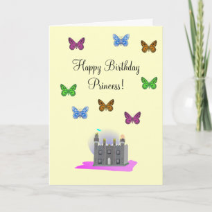Cartão de Aniversário da Princesa Butterfly
