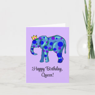 Cartão de Aniversário da Rainha de Aniversário Fel