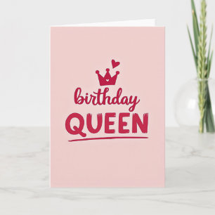 Cartão de Aniversário da Rainha Elegante