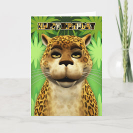 Cartão de Aniversário da Selva Leopard