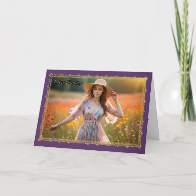 Cartão de Aniversário da Serenidade da Manhã (Frente)