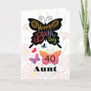 Cartão de aniversário da tia