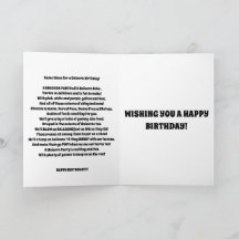 Cartão de aniversário da UNICORN para diversão inf