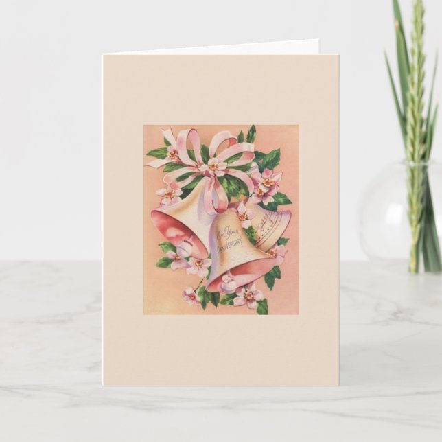 Cartão de Aniversário da Vintage Bels (Frente)