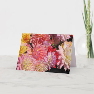 Cartão de Aniversário Dahlia Flowers