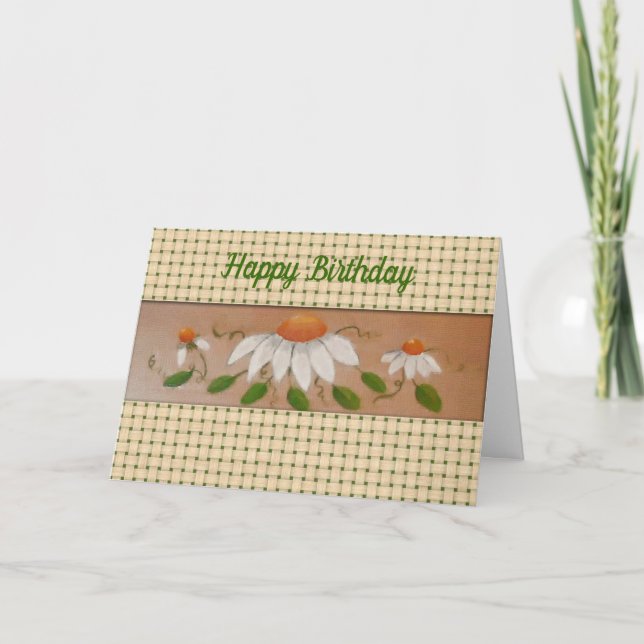 Cartão de Aniversário Daisy (Frente)