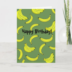 Cartão de aniversário das bananas