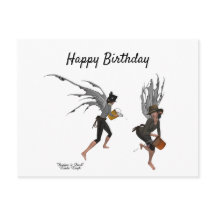 Cartão de Aniversário das Fadas da Chuva Gêmeos Me