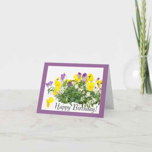 Cartão de Aniversário das Flores (Frente)