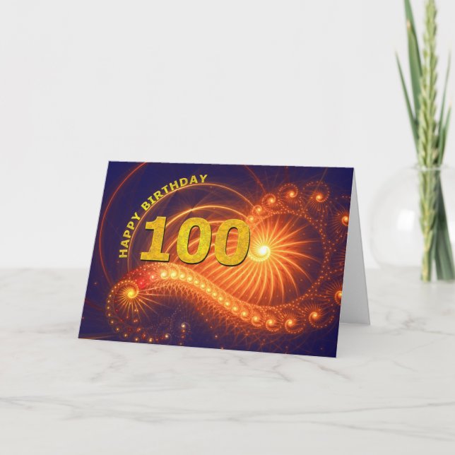 Cartão de aniversário de 100 anos (Frente)