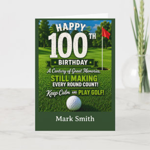 Cartão de Aniversário de 100 anos de Golfe para Go