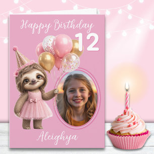 Cartão de Aniversário de 11 anos com Foto de Pregu