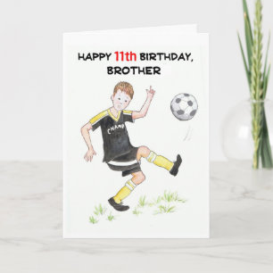 Cartão de Aniversário de 11 para um Irmão - Cha